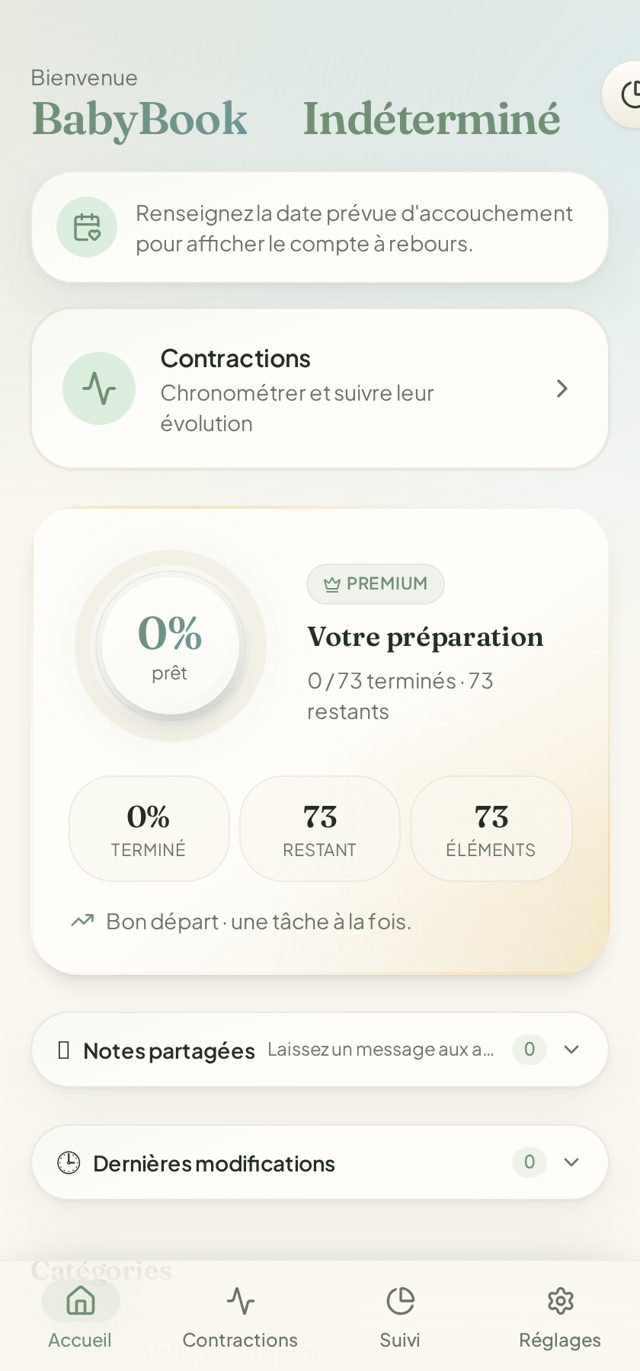 BabyBook application screenshot